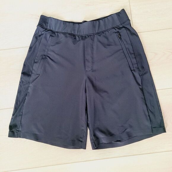 Athleta Brooklyn Bermuda Shorts 4 Black Stretch Lightweight Zip Pockets Pull-On - Picture 1 of 10